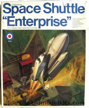 Entex 1/144 Space Shuttle Enterprise with Booster Rockets / Center Fuel Tank and Launching Platform, 8529 plastic model kit